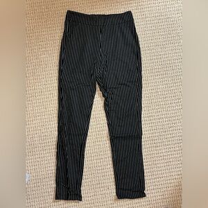 Who What Wear Black Pants with White Pinstripes size 4 stretches. Pull on